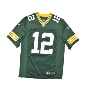 Nike NFL On Field Green Bay Packers Men's Jersey Size S Rodgers #12 Polyester
